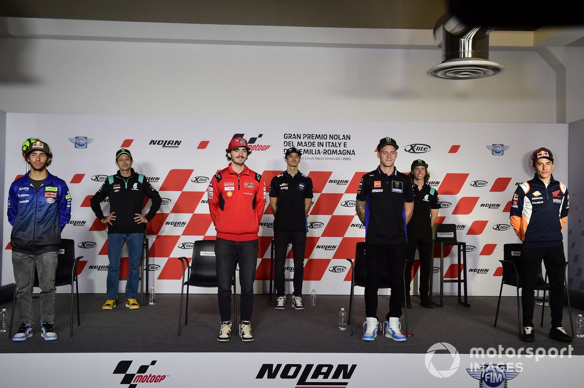 Enea Bastianini, Esponsorama Racing, Valentino Rossi, Petronas Yamaha SRT, Francesco Bagnaia, Ducati Team, Luca Marini, Esponsorama Racing, Fabio Quartararo, Yamaha Factory Racing, Darryn Binder, Marc Márquez, Repsol Honda Team