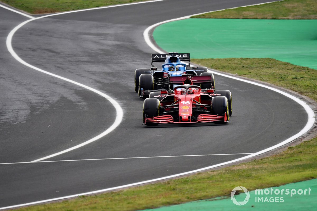 Charles Leclerc, Ferrari SF21, Fernando Alonso, Alpine A521