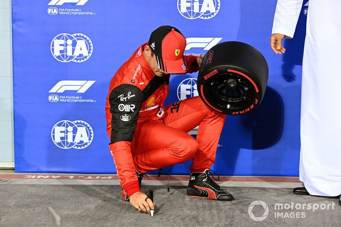 Ganador de la pole Charles Leclerc, Ferrari