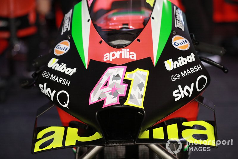 Detalle de la moto de Aleix Espargaro, Aprilia Racing Team Gresini