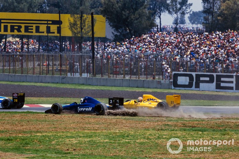 Jonathan Palmer, Tyrrell 018 Ford, Nelson Piquet, Lotus 101 Judd
