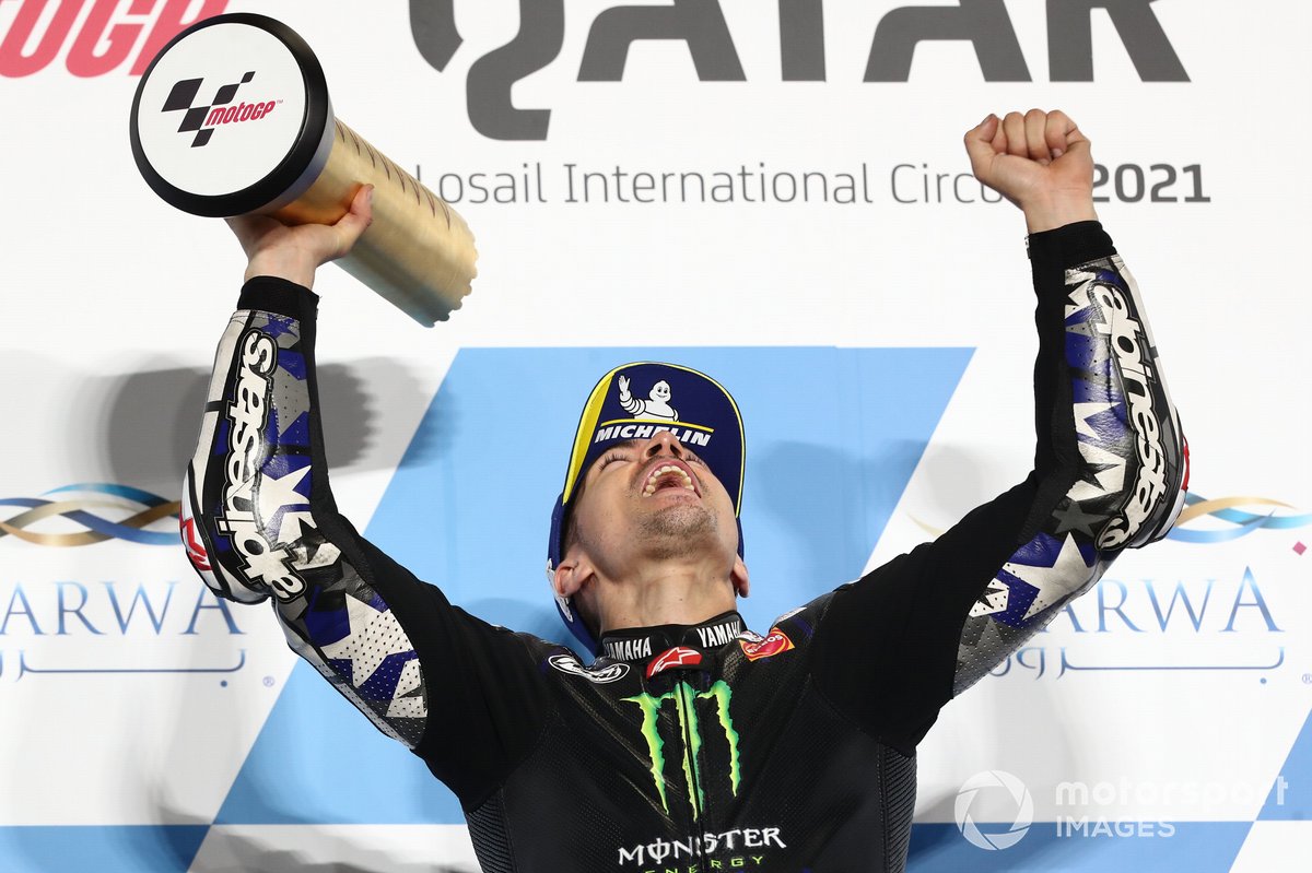 Le vainqueur Maverick Vinales, Yamaha Factory Racing