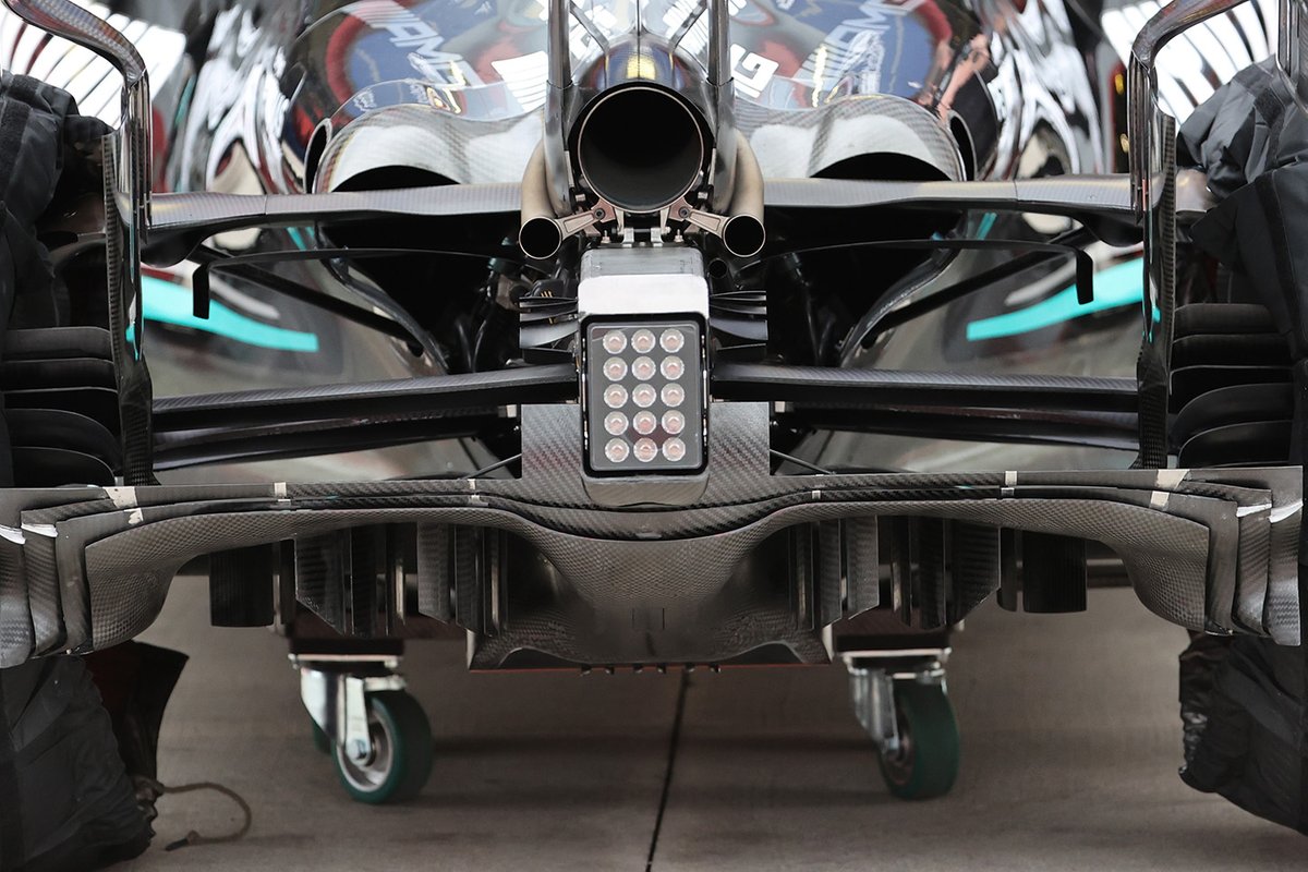 Detalle del difusor del Mercedes F1 W12