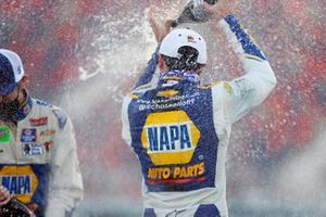 Chase Elliott, Hendrick Motorsports, Chevrolet Camaro NAPA Auto Parts, celebrates after winning the 2020 Nascar Cup Series Championship, Alan Gustafson