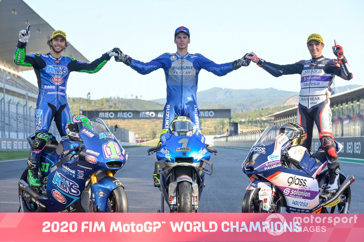 FIM MotoGP 2020 Campione del Mondo: Enea Bastianini, Italtrans Racing Team, Joan Mir, Team Suzuki MotoGP, Albert Arenas, Aspar Team