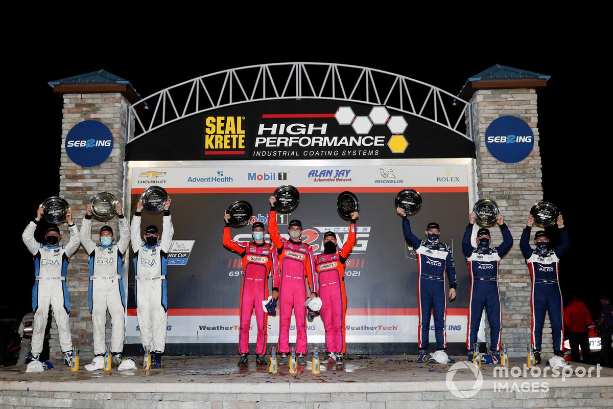 Podio: #52 PR1 Mathiasen Motorsports ORECA LMP2 07: Ben Keating, Mikkel Jensen, Scott Huffaker, #18 Era Motorsport ORECA LMP2 07: Ryan Dalziel, Kyle Tilley, Dwight Merriman, #22 United Autosports Oreca LMP2 07: Guy Smith, James McGuire, Wayne Boyd