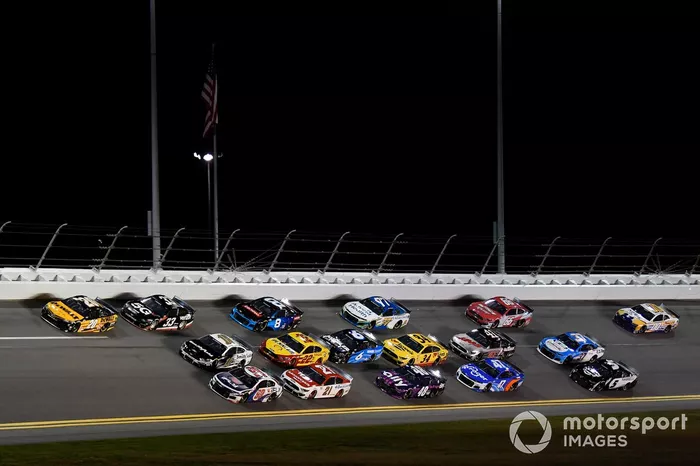 Christopher Bell, Joe Gibbs Racing, Toyota Camry DEWALT Daniel Suarez, TrackHouse Racing, Chevrolet Camaro iFly Aric Almirola, Stewart-Haas Racing, Ford Mustang Smithfield Austin Cindric, Team Penske, Ford Mustang Verizon 5G Matt DiBenedetto, Wood Brothers Racing, Ford Mustang Motorcraft/Quick Lane Joey Logano, Team Penske, Ford Mustang Shell Pennzoil Tyler Reddick, Richard Childress Racing, Chevrolet Camaro Alex Bowman, Hendrick Motorsports, Chevrolet Camaro Ally