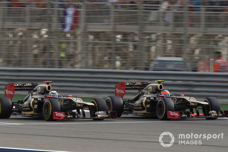 Romain Grosjean, Kimi Räikkönen, Lotus F1 Team