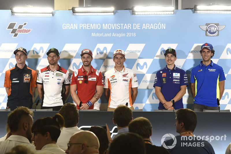 Pol Espargaro, Red Bull KTM Factory Racing, Cal Crutchlow, Team LCR Honda, Andrea Dovizioso, Ducati Team, Marc Marquez, Repsol Honda Team, Maverick Viñales, Yamaha Factory Racing, Alex Rins, Team Suzuki MotoGP