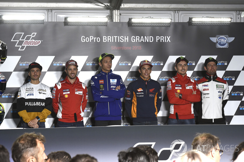 Alvaro Bautista, Angel Nieto Team, Andrea Dovizioso, Ducati Team, Valentino Rossi, Yamaha Factory Racing, Marc Marquez, Repsol Honda Team, Jorge Lorenzo, Ducati Team, Cal Crutchlow, Team LCR Honda