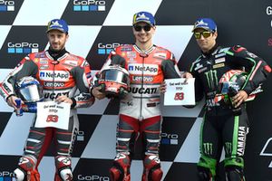 Polesitter Jorge Lorenzo, 2. Andrea Dovizioso, 3. Johann Zarco