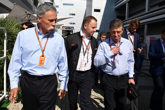 Chase Carey, Chief Executive Officer and Executive Chairman of the Formula One Group and Dmitry Kozak, Deputy Prime Minister of the Russian Federation