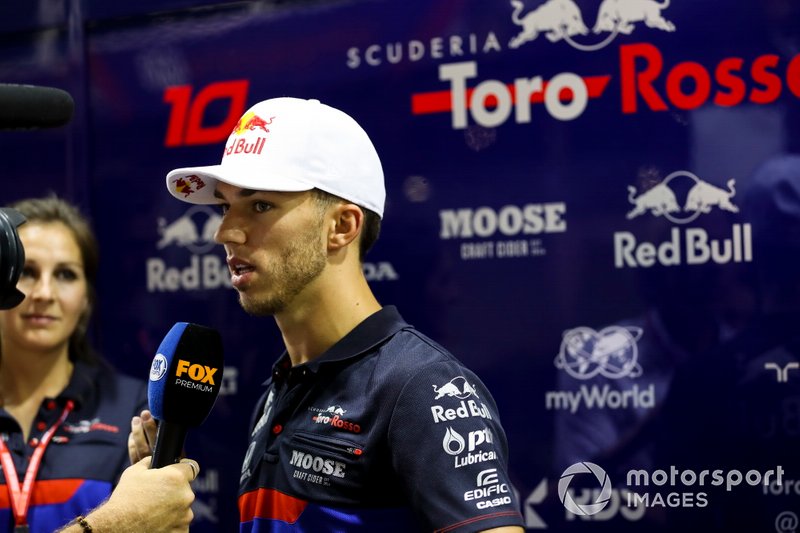 Pierre Gasly, Toro Rosso speaks to the media