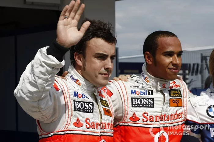 Lewis Hamilton, McLaren e Fernando Alonso, McLaren, al GP di Ungheria del 2007