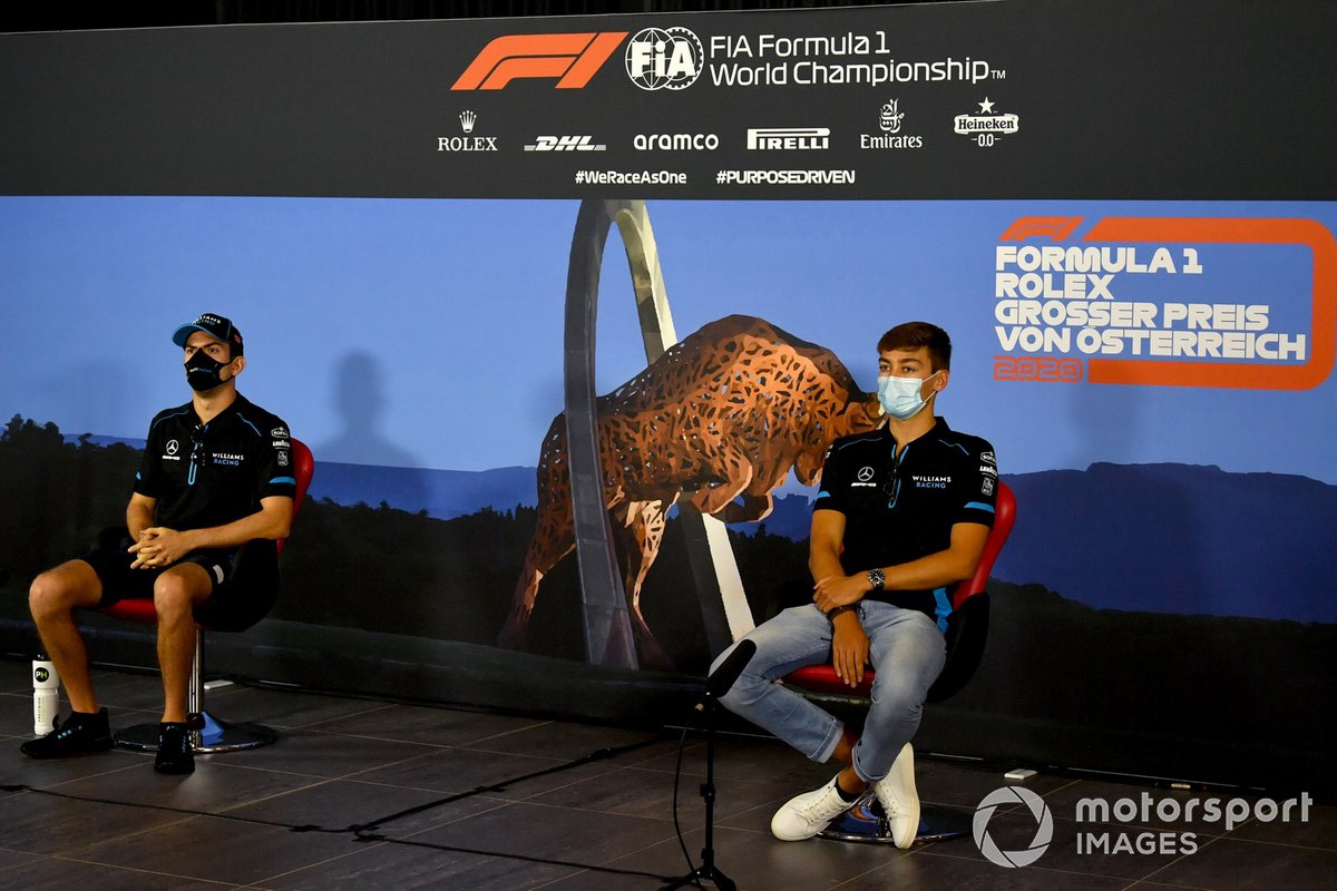 Nicholas Latifi, Williams, and George Russell, Williams