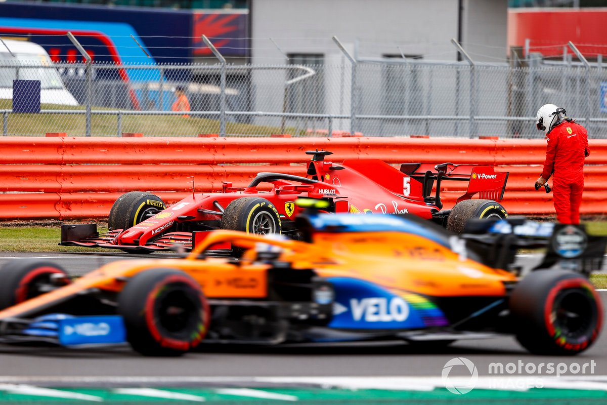 Sebastian Vettel, Ferrari SF1000 si ritira dalla sessione