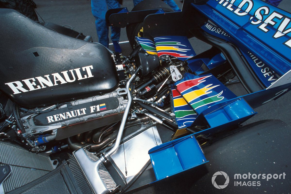 El motor Renault V10 en el Benetton