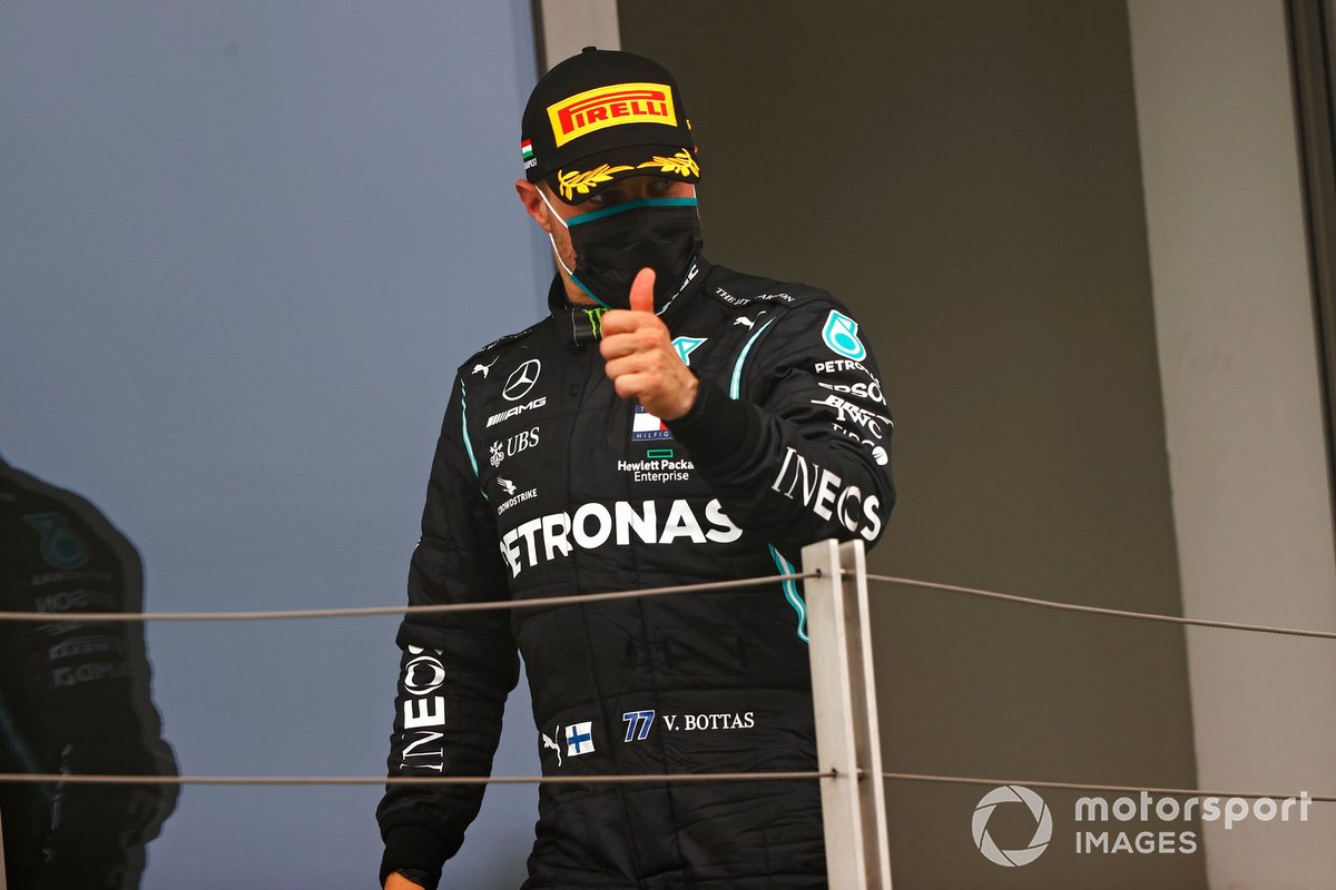 Valtteri Bottas, Mercedes-AMG Petronas F1, sul podio
