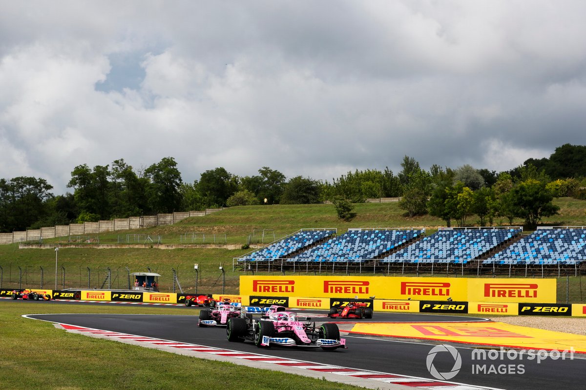 Lance Stroll, Racing Point RP20 e Sergio Perez, Racing Point RP20