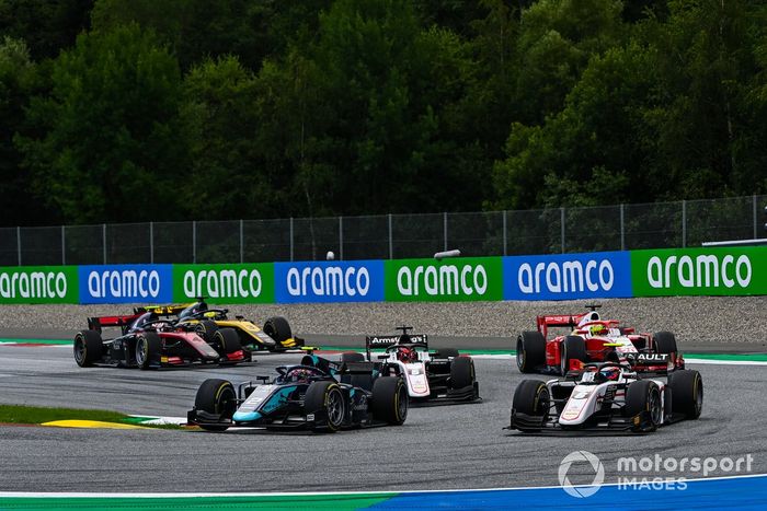 Dan Ticktum, Dams, Christian Lundgaard, ART Grand Prix y Marcus Armstrong, ART Grand Prix 