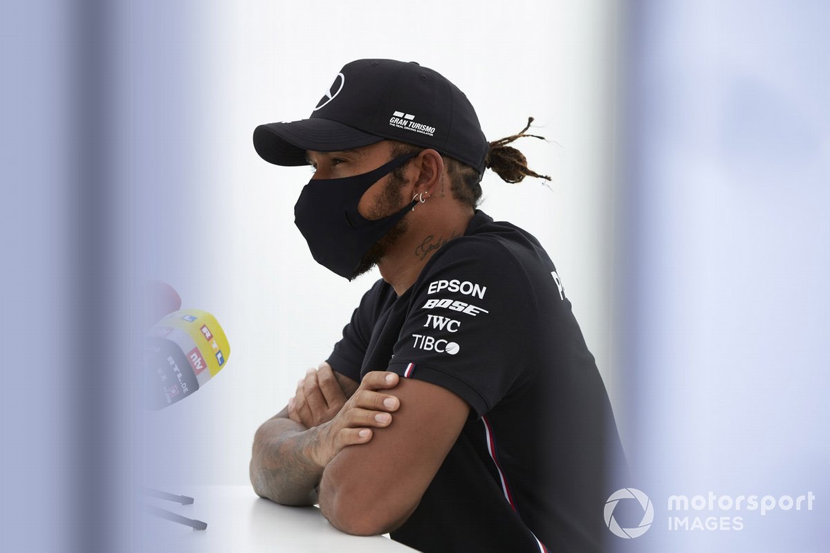 Lewis Hamilton, Mercedes-AMG Petronas F1 parla con i media