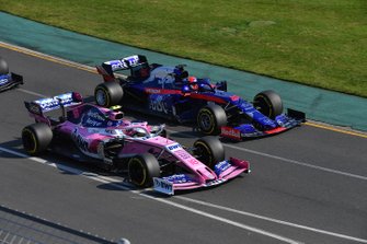 Lance Stroll, Racing Point RP19, Daniil Kvyat, Toro Rosso STR14