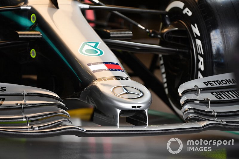 La nariz del Mercedes AMG F1 W10