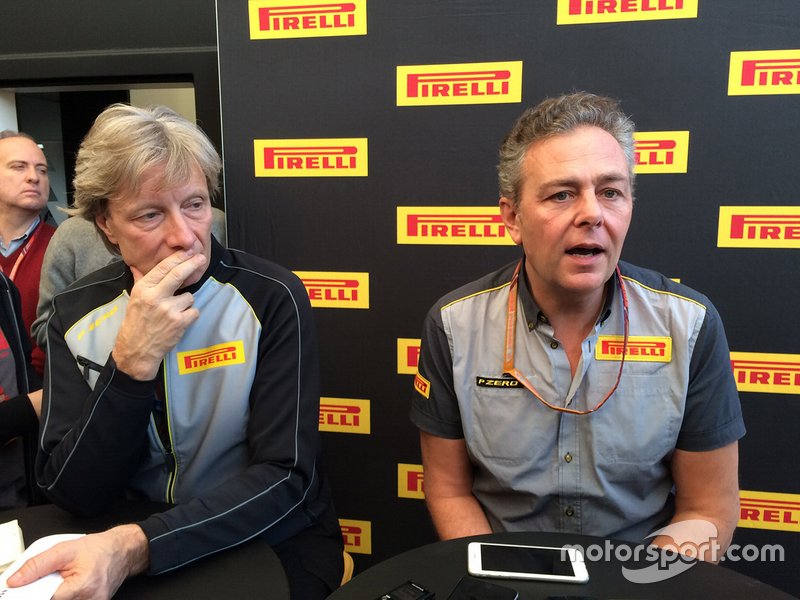 Mario Isola, direttore sportivo Pirelli, Roberto Boccafogli, direttore della comunicazione F1 Pirelli