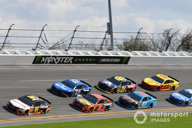Matt DiBenedetto, Leavine Family Racing, Toyota Camry Procore, Chris Buescher, JTG Daugherty Racing, Chevrolet Camaro Kleenex Wet Wipes, Martin Truex Jr., Joe Gibbs Racing, Toyota Camry Bass Pro Shops, Darrell Wallace Jr., Richard Petty Motorsports, Chevrolet Camaro Aftershokz, William Byron, Hendrick Motorsports, Chevrolet Camaro Axalta, Joey Logano, Team Penske, Ford Mustang Shell Pennzoil