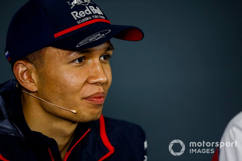 Alexander Albon, Toro Rosso, nella conferenza stampa