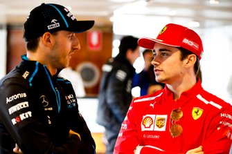 Robert Kubica, Williams Racing and Charles Leclerc, Ferrari on the way to the Federation Square event