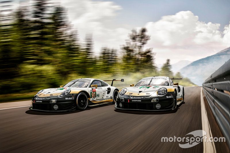 #91 Porsche GT Team Porsche 911 RSR: Richard Lietz, Gianmaria Bruni, Frédéric Makowiecki, #92 Porsche GT Team Porsche 911 RSR: Michael Christensen, Kevin Estre, Laurens Vanthoor