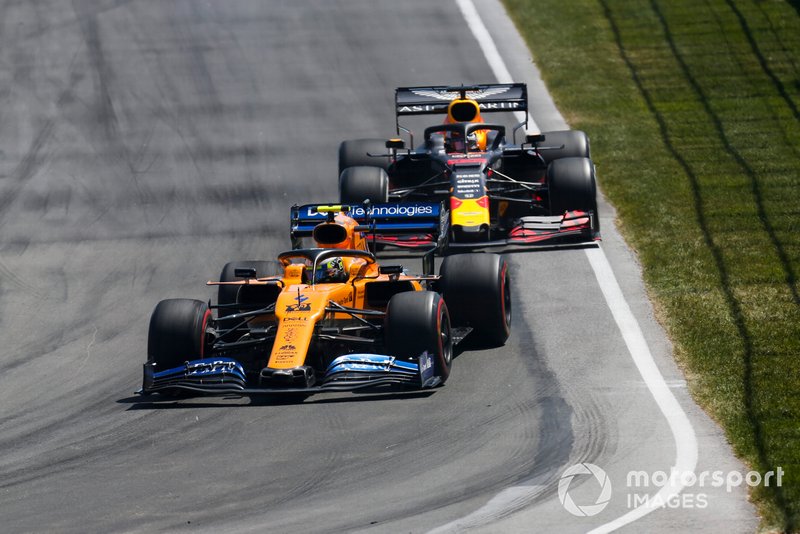 Lando Norris começou bem a prova com sua McLaren