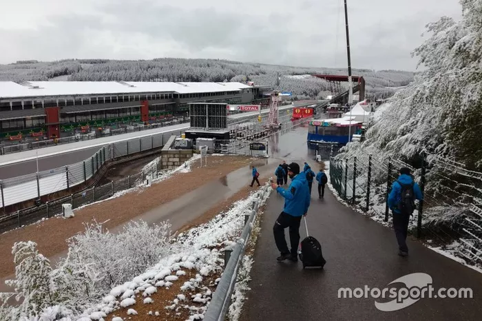 Nieve en Spa-Francorchamps