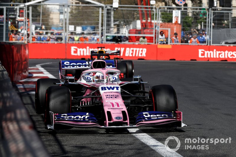 Sergio Pérez, Racing Point RP19, Max Verstappen, Red Bull Racing RB15