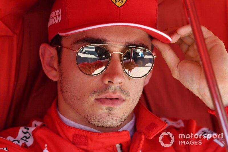 Charles Leclerc, Ferrari, on the grid