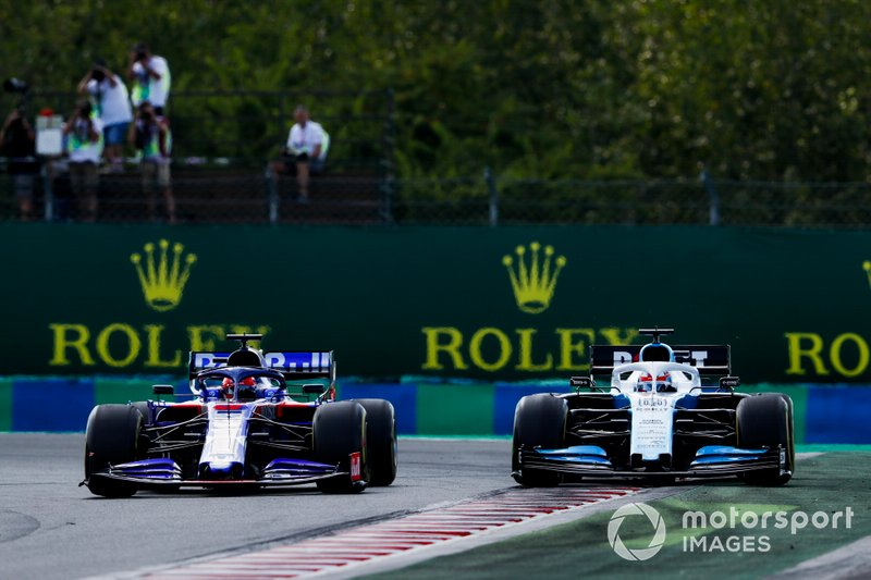 Daniil Kvyat, Toro Rosso STR14, George Russell, Williams Racing FW42