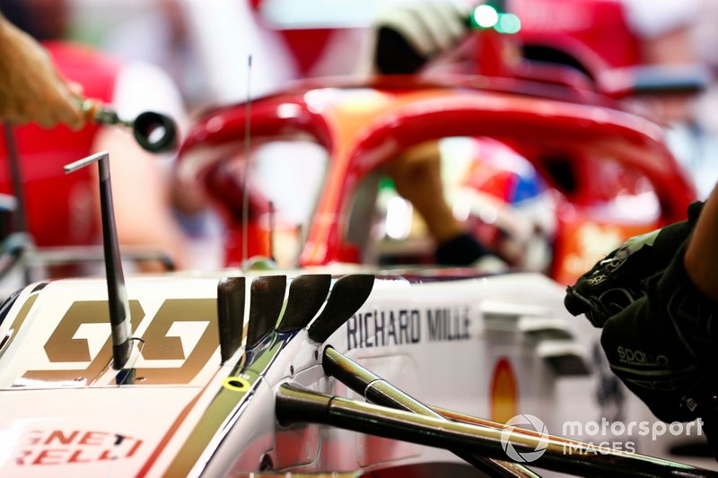 Mecánica en el Antonio Giovinazzi Alfa Romeo Racing C38