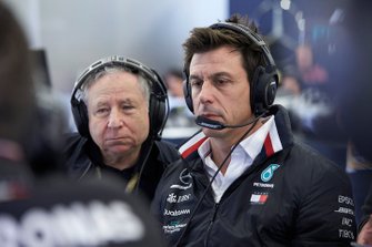 Jean Todt, President, FIA, and Toto Wolff, Executive Director (Business), Mercedes AMG