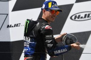 Podio: il secondo classificato Maverick Vinales, Yamaha Factory Racing