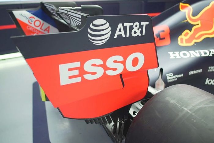 Detalle del alerón trasero del Red Bull
