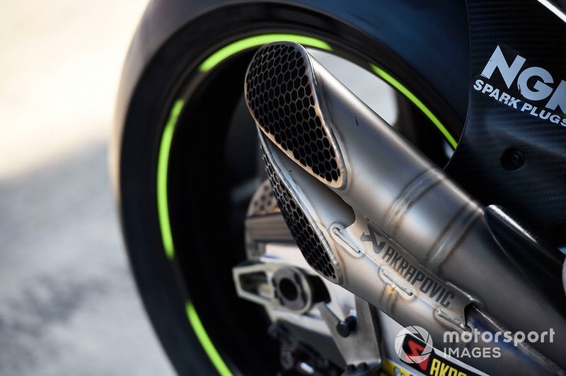 Detalle de la moto del Team Suzuki MotoGP