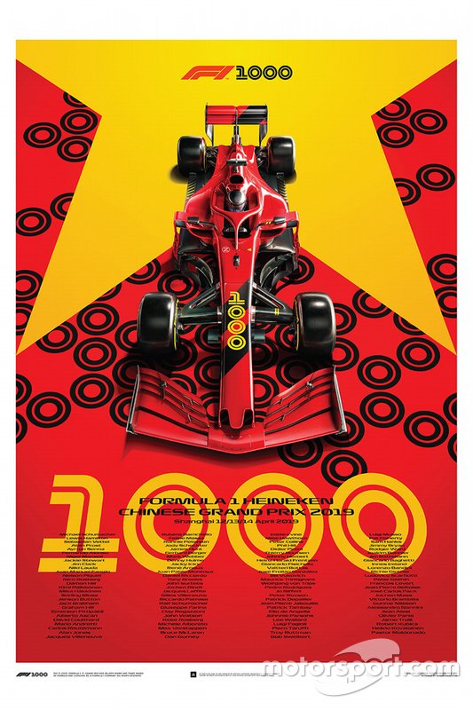 Formula 1, 1000. GP hatıra posteri