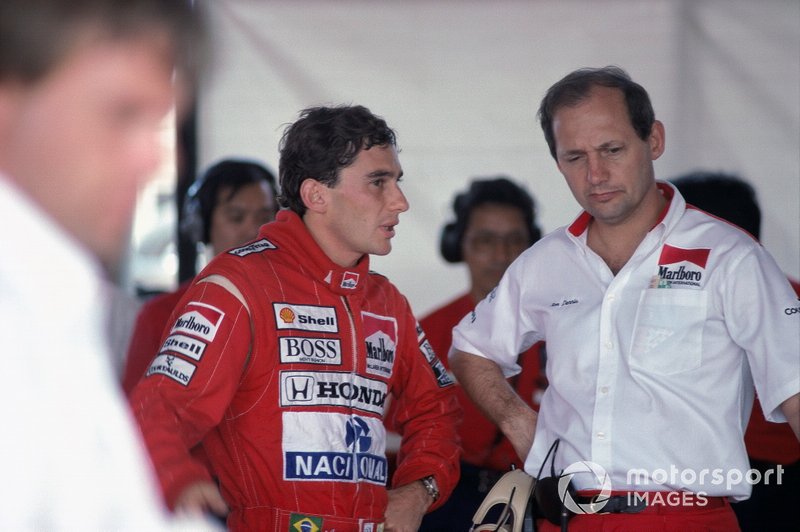 Ayrton Senna and Ron Dennis, McLaren. Il team principal ha condotto al successo la scuderia inglese tra gli anni 80 e 90