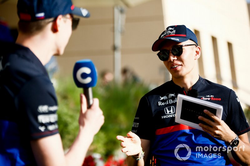 Alexander Albon, Toro Rosso and Daniil Kvyat, Toro Rosso