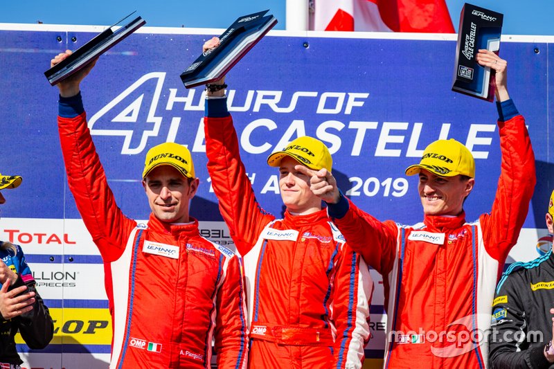 Podio GTE: #51 Luzich Racing Ferrari F488 GTE: Alessandro Pier Guidi, Nicklas Nielsen, Fabien Lavergne