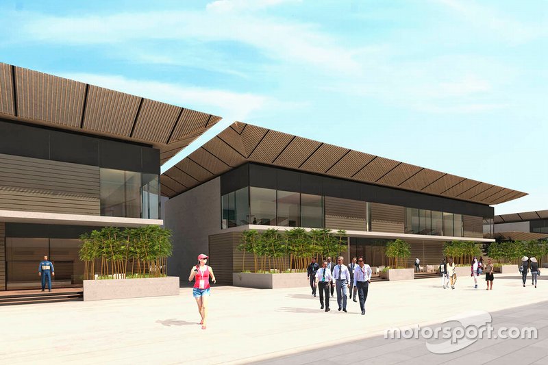 Rendering del paddock del circuito di Hanoi