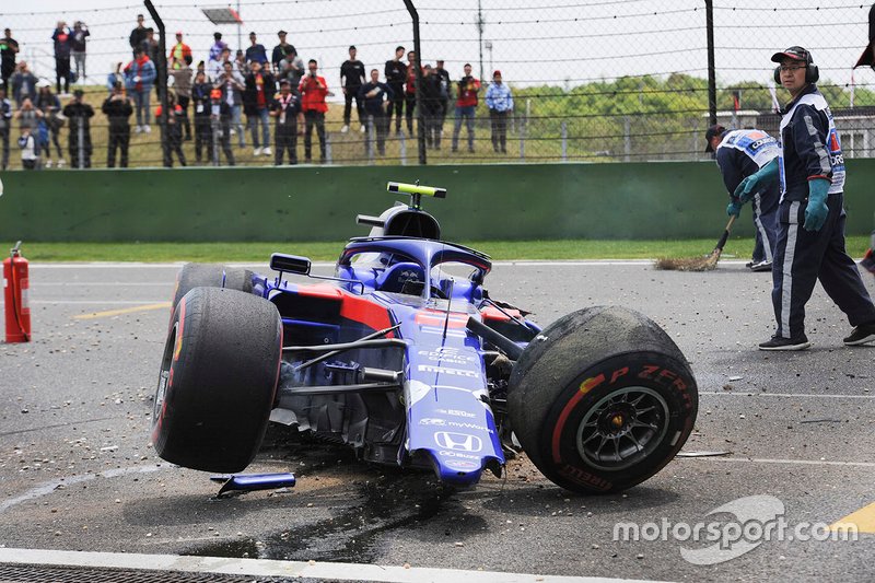 L'accident d'Alexander Albon, Toro Rosso STR14