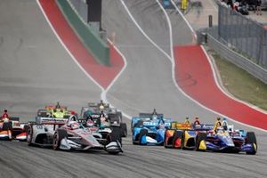 Will Power, Team Penske Chevrolet leads at the start