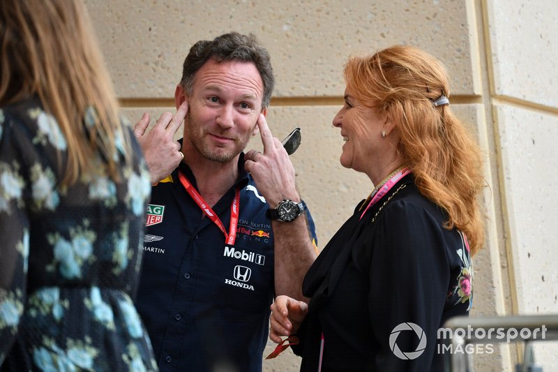 Christian Horner, team Principal de Red Bull Racing, et Sarah Ferguson